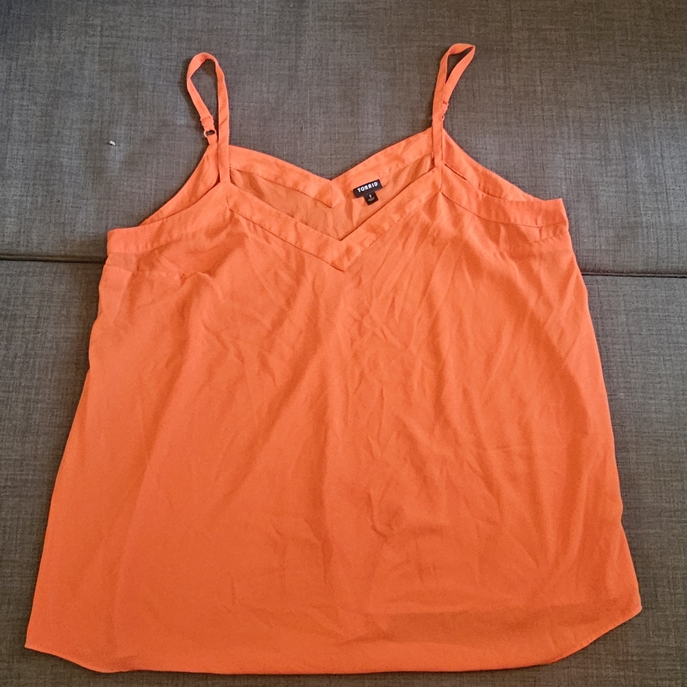 Torrid Orange Fitted Sleeveless Camisole - Loose Fit - Size 1 / 1XL